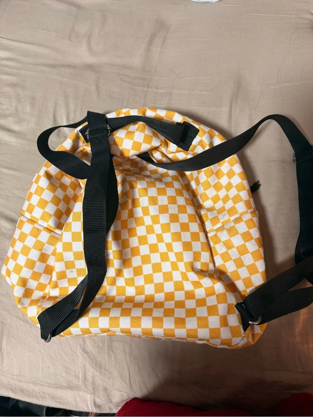 Vans Yellow and White Checkerboard Backpack